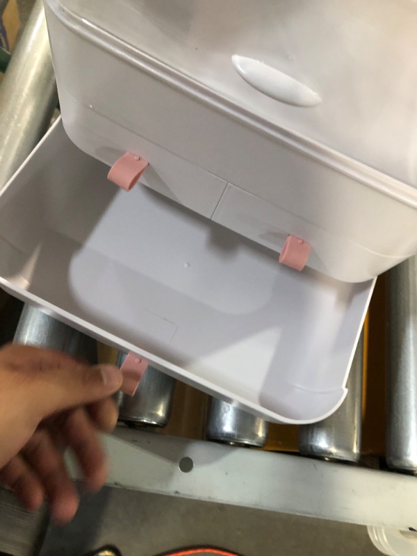 Photo 1 of *SEE NOTES* SUNFICON Makeup Storage Organizer Box with Cover Dust Free Cosmetic Holder with Portable Handle