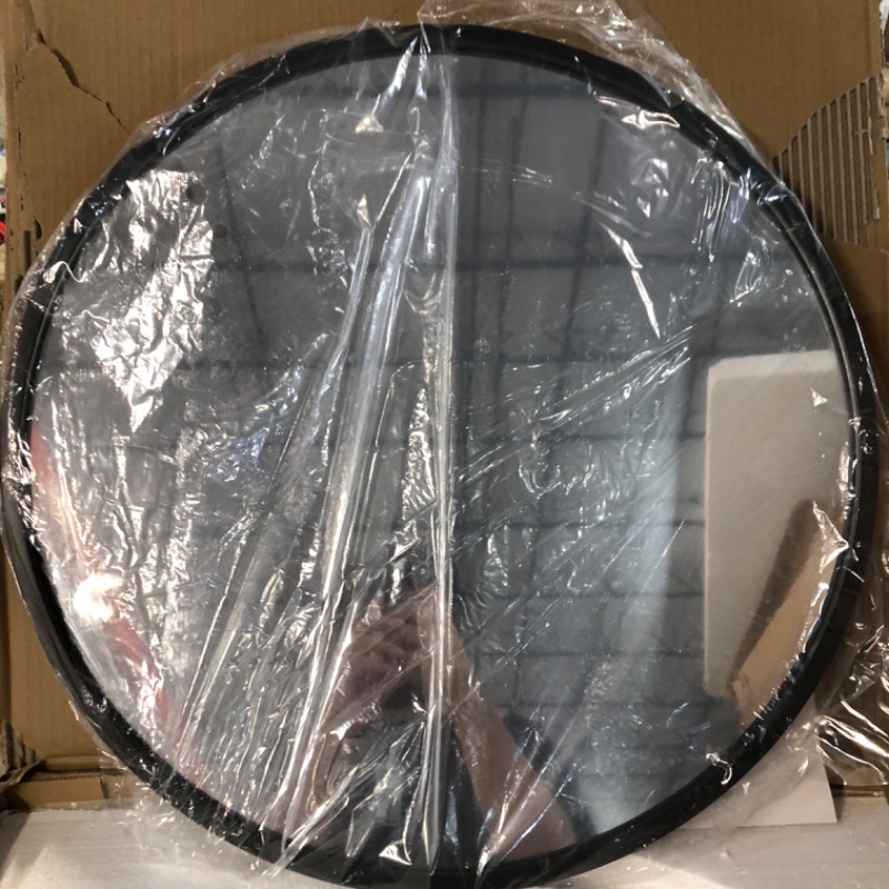 Photo 3 of *BRAND NEW* zenmag Round Wall Mirror, 24" Metal Framed Round Mirror, Large Bathroom Circle Mirror, Decorative Foyer Black 24"