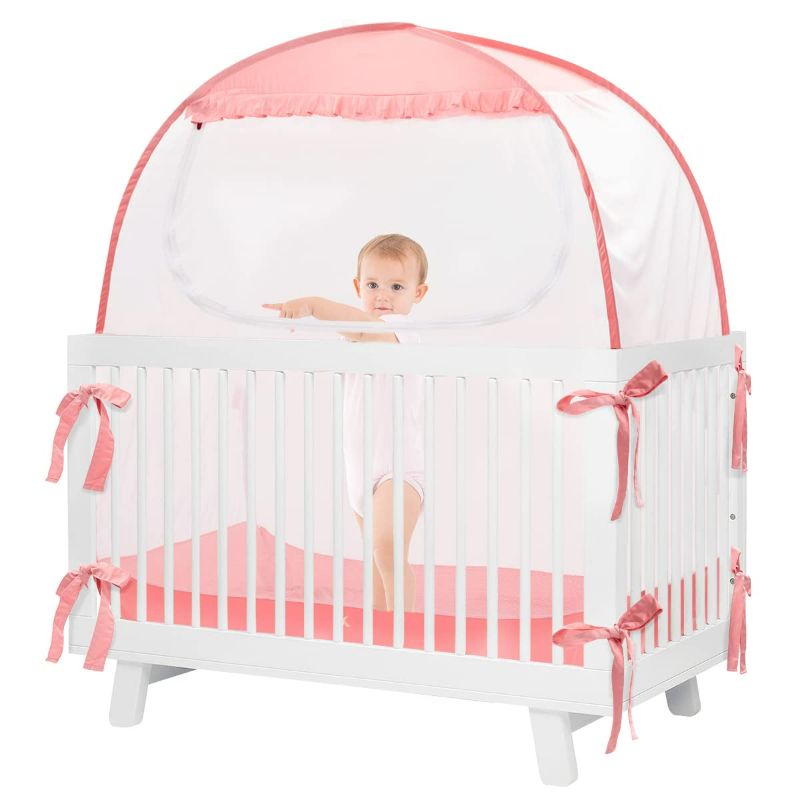 Photo 1 of L RUNNZER Baby Crib Tent, Crib Cover to Keep Baby from Climbing Out