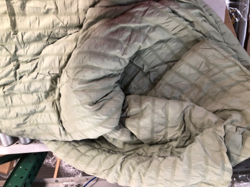 Photo 3 of [See Notes] Litanika Sage Green Comforter - Queen Size Set