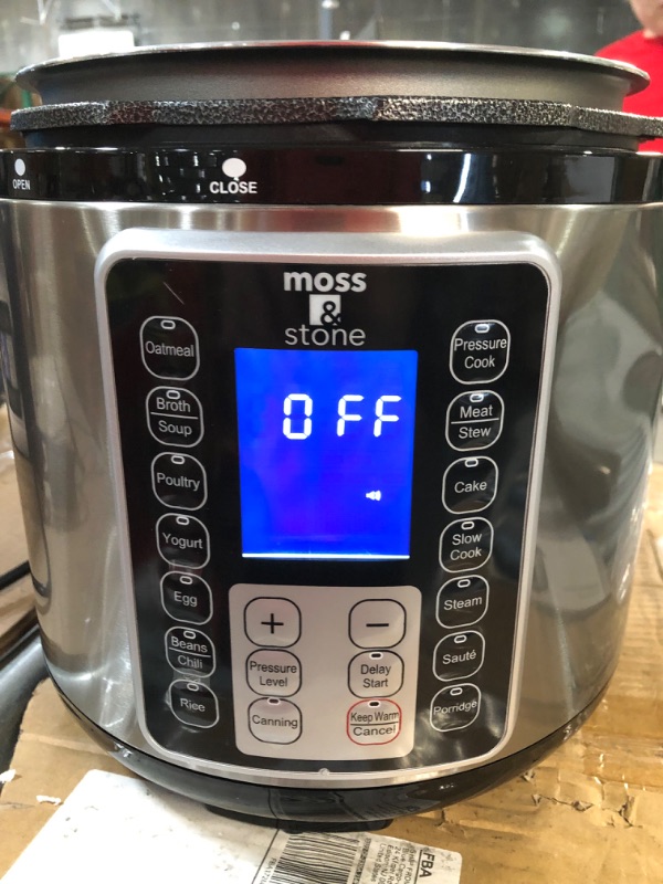 Photo 2 of [Working] Moss & Stone Electric Pressure Cooker with Large LCD Display, Multi-Use 6 Quart Electric Pot, 14 in 1 Slow Cooker 