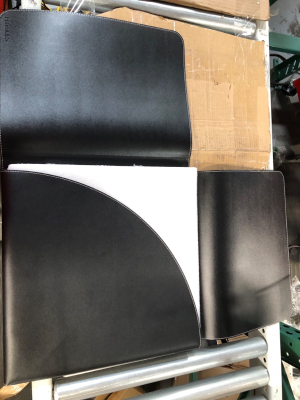 Photo 3 of [Brand New] Mydours L-Shape Desk Pad, PU Leather Large Mouse Pad, (115+115) x40cm Corner Computer Desk Blotter (Black) Black 115x115cm