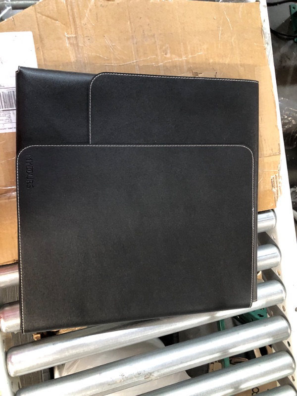 Photo 2 of [Brand New] Mydours L-Shape Desk Pad, PU Leather Large Mouse Pad, (115+115) x40cm Corner Computer Desk Blotter (Black) Black 115x115cm