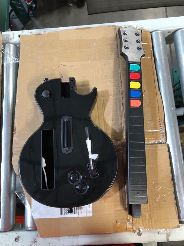 Photo 2 of [See Notes] Wireless Guitar for Wii Guitar Hero and Rock Band Games Color Black