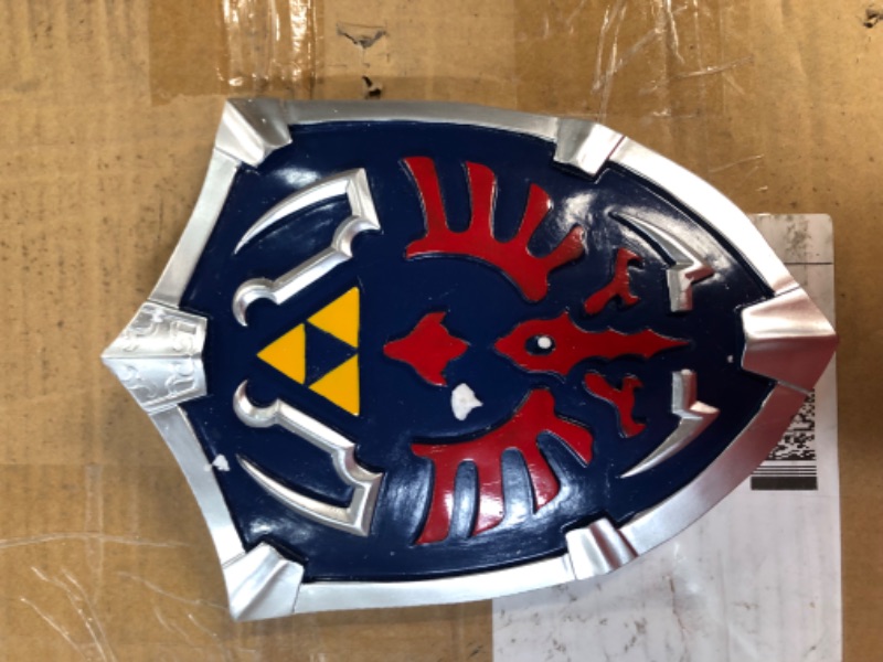 Photo 3 of [Brand New] Cosplay Master Sword and Hylian Shield Wall Decoration Display Set, PVC Shield, Stainless Steel Blade