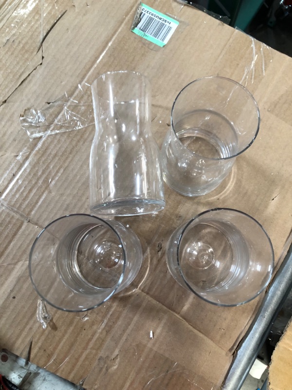 Photo 2 of [Factory Sealed] Elsjoy Set of 4 Small Glass Vases, 7" Clear Glass Flower Vase 