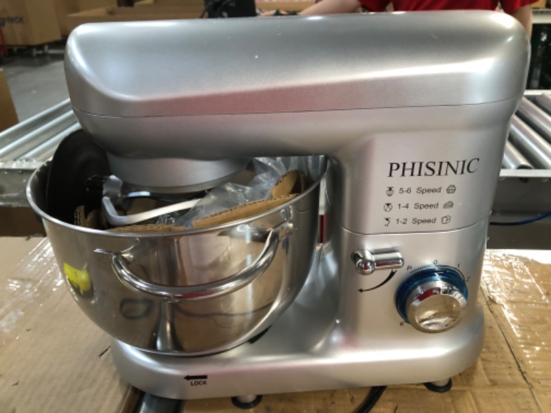 Photo 4 of [Working] PHISINIC Stand Mixer, 5.8-QT 660W Electric Kitchen Mixer, 6-Speed Tilt-Head Household Stand Mixer,