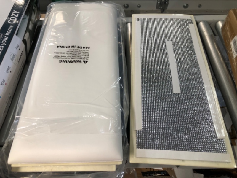 Photo 1 of [USED] Art3d Peel and Stick Headboard for Twin in White, Pack of 4 Panels Sized 9.84" x 23.62", 3D Wall Panel, Upholstered Wall Panel 9.85"x23.62"x1.18" White 4