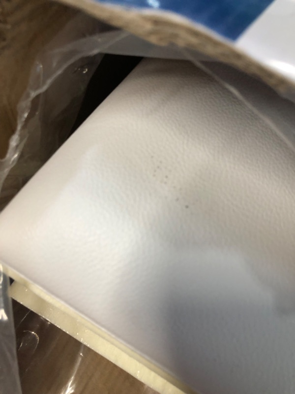 Photo 1 of [USED] Art3d Peel and Stick Headboard for Twin in White, Pack of 4 Panels Sized 9.84" x 23.62", 3D Wall Panel, Upholstered Wall Panel 9.85"x23.62"x1.18" White 4