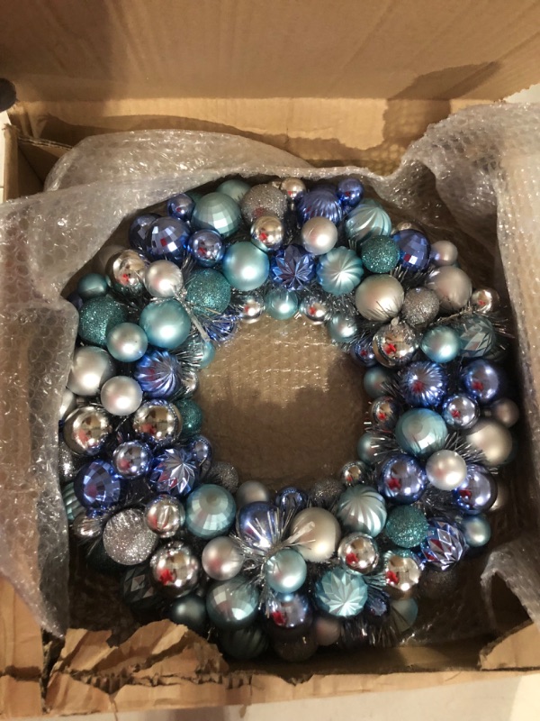 Photo 2 of 16inch LED Lighted Christmas Ball Wreath