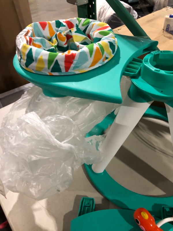 Photo 4 of Bright Starts Around We Go 2-in-1 Walk-Around Baby Activity Center & Table, Tropic Cool, Ages 6 Months+ Tropical Cool