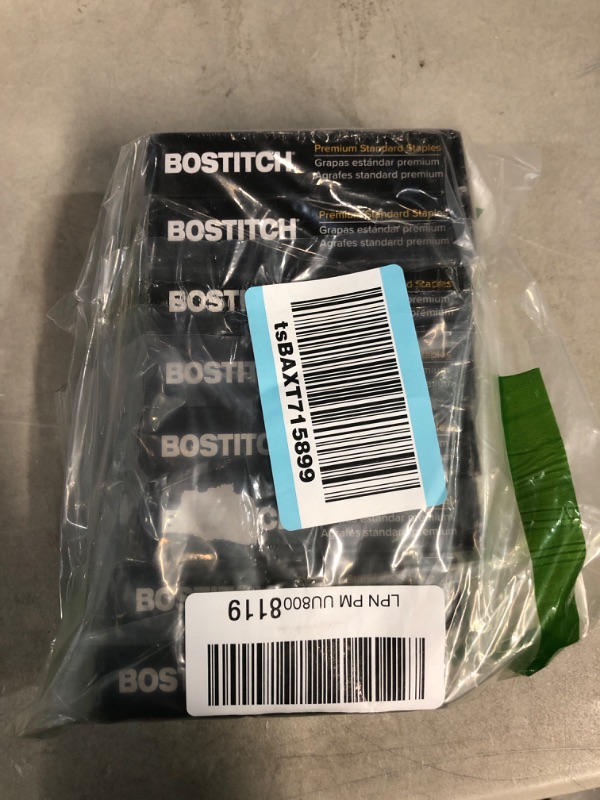 Photo 1 of Bostitch Standard Staples, 1/4" Length,Full Strip Staples, 5000 Per Box, 8-Pack