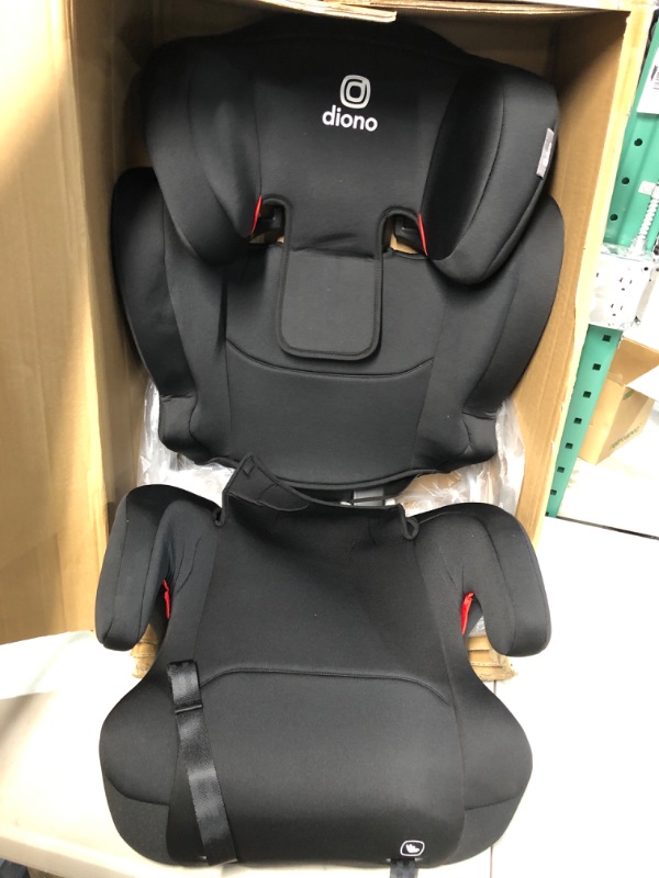 Photo 3 of Diono Cambria 2 XL 2022, Dual Latch Connectors, 2-in-1 Belt Positioning Booster Seat, High-Back to Backless Booster with Space and Room to Grow, 8 Years 1 Booster Seat, Black NEW! Black