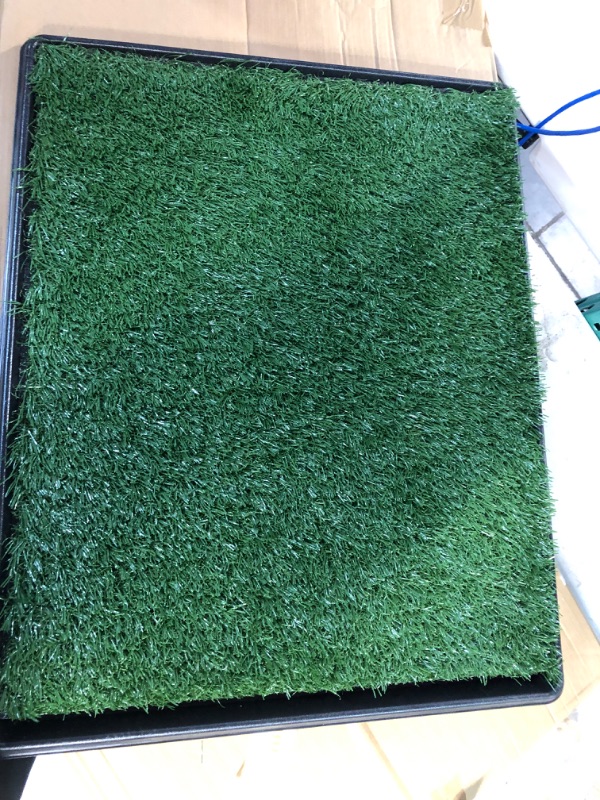 Photo 2 of Artificial Grass Puppy Pee Pad for Dogs and Small Pets - 20x25 Reusable 3-Layer Training Potty Pad with Tray