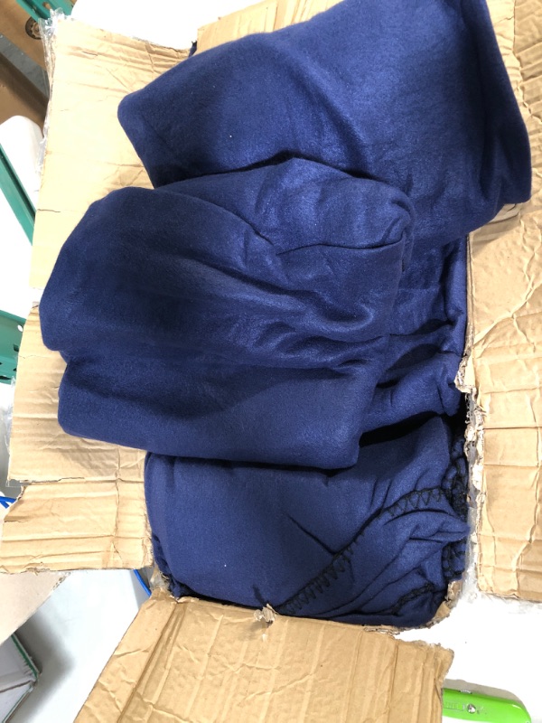 Photo 2 of 24 Pack Wholesale Soft Cozy Fleece Blankets - 50" x 60" Comfy Throw Blankets (Navy Blue)   