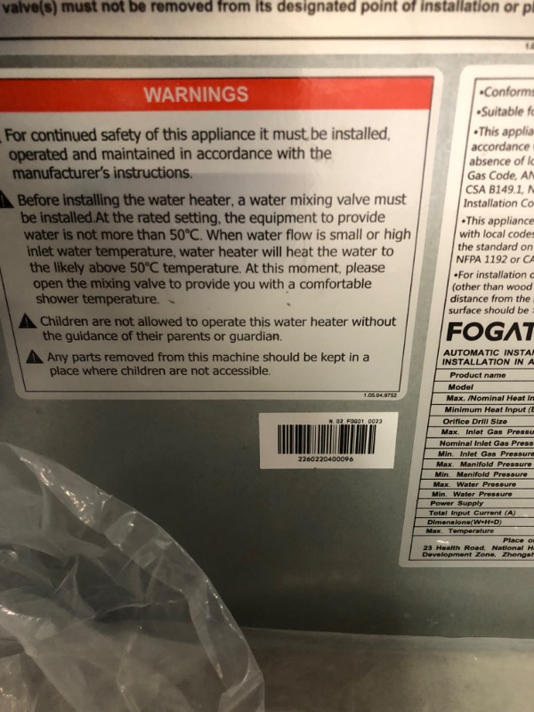 Photo 6 of FOGATTI RV Tankless Water Heater, 2.9 GPM, Gen 2, with Black Door and Remote Controller, 55,000 BTU, InstaShower 8 Plus, Best High Altitude Performance, Ideal for RVers' Everyday Use