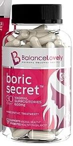 Photo 1 of Boric Acid Suppositories  -100% Pure Boric Acid -600mg in Vegan Capsules- Supports Feminine Hygiene & Vaginal pH - Balances and Promotes Vaginal Health