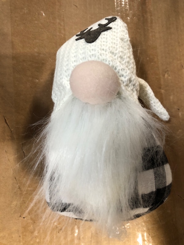 Photo 2 of Gnome Christmas Decorations,Plush Plaid Scandinavian Tomte,Holiday Stuffed Doll Gifts Tumbler Shape 16 in Plaid Body