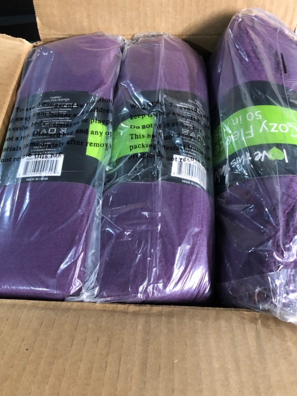 Photo 2 of 12 Pack Wholesale Soft Comfy Fleece Blankets - 60" x 50" Cozy Throw Blankets (Purple)