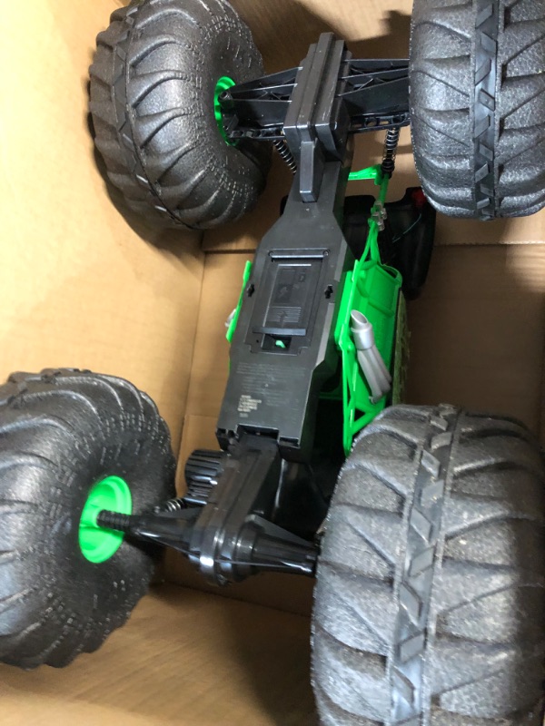 Photo 3 of ***no remote** Monster Jam, Official Mega Grave Digger All-Terrain Remote Control Monster Truck with Lights,
