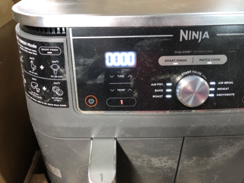 Photo 2 of Ninja DZ401 Foodi 10 Quart 6-in-1 DualZone XL 2-Basket Air Fryer 