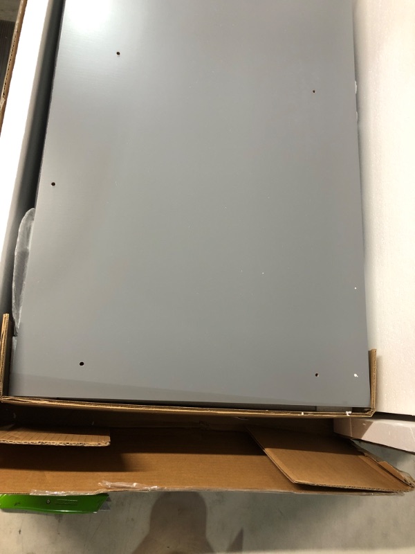 Photo 1 of ChooChoo Home Office Desk Writing Computer Table Modern Design Desk with Drawers (Grey)