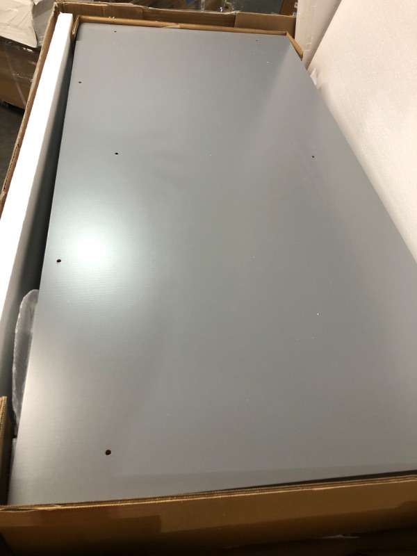 Photo 1 of ChooChoo Home Office Desk Writing Computer Table Modern Design Desk with Drawers (Grey)