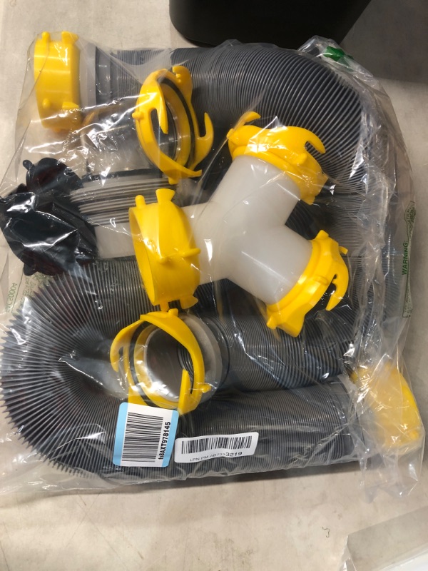 Photo 2 of Camco 39666 Deluxe 20' Sewer Hose Kit with Swivel Fittings and Wye Connector - Ready To Use Kit Complete with Sewer Wye and Elbow Fittings, Hoses, and Storage Caps 20' Sewer Hose Kit with Wye Connector