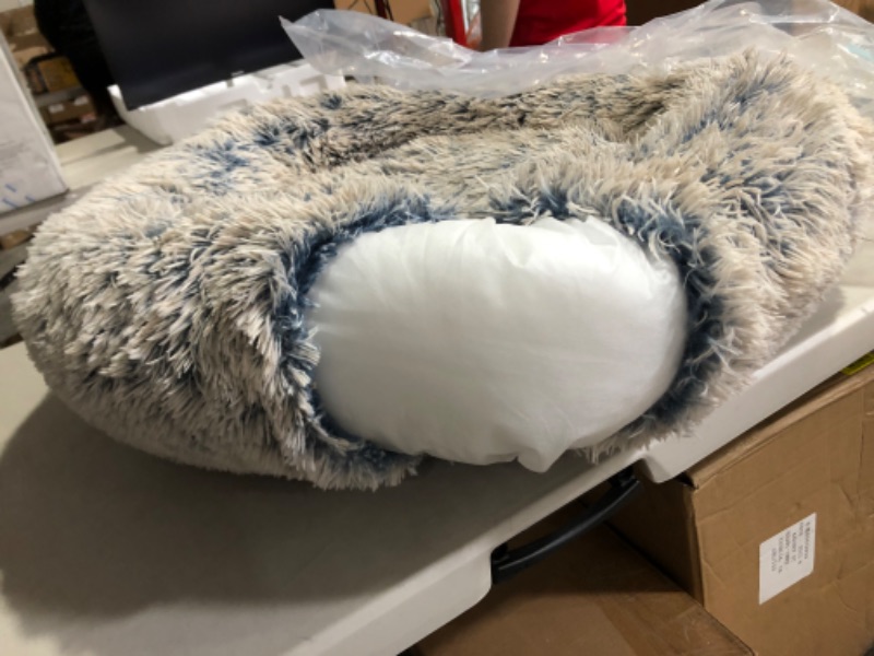 Photo 4 of *Has Rip/SeePic**The Original Donut Bed - Shag Fur Denim