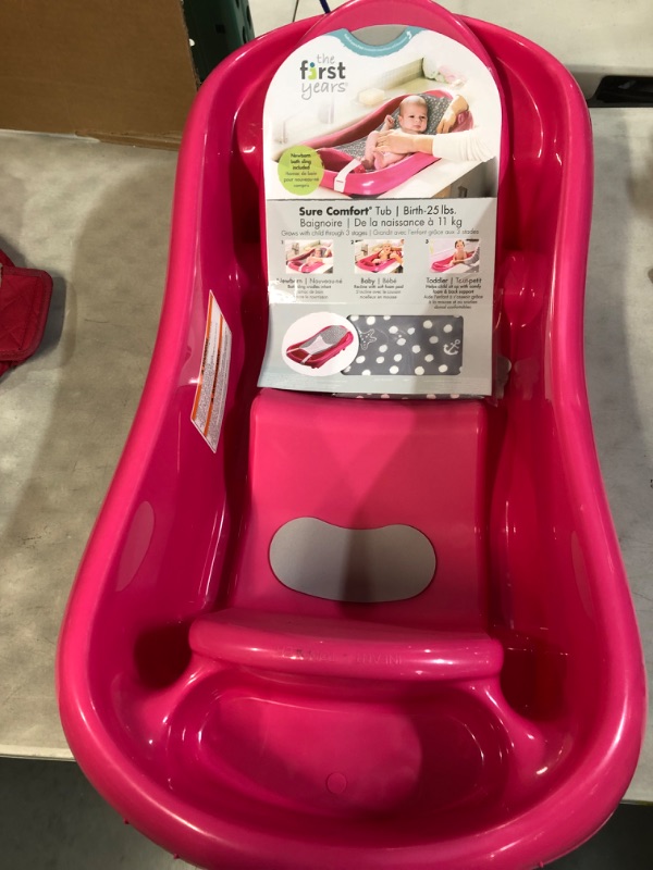 Photo 3 of [MISSING] Sure Comfort Newborn to Toddler Tub - Pink