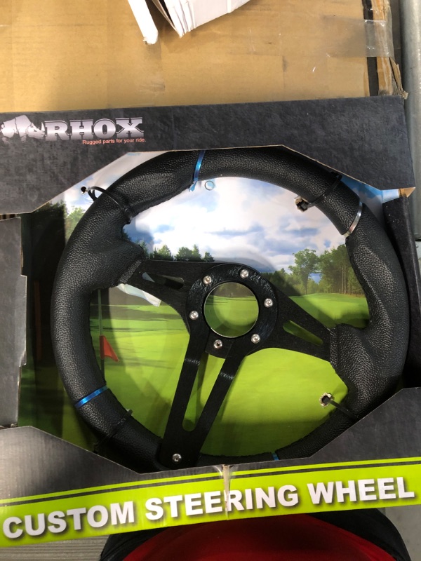 Photo 2 of Golf Cart Steering Wheel - Formula GT, 13" Diameter (Black Grip/Black Spokes)