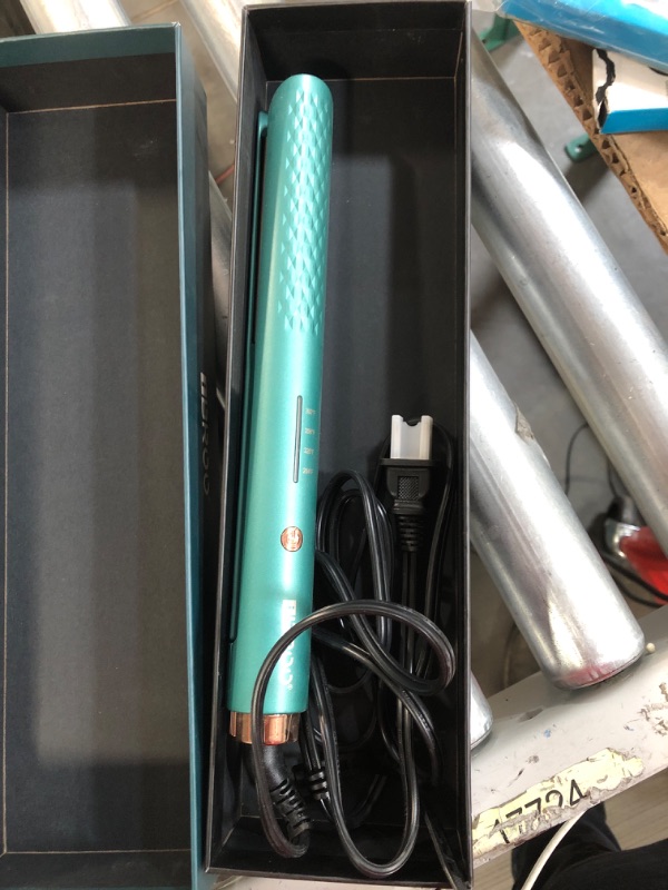 Photo 1 of **SEE NOTES**
IBROO Ceramic Hair Straightener and Curler, Triple Care by Infrared, Emerald Green