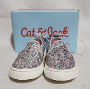 Photo 1 of Cat & Jack Toddler Girls' Madigan Slip-On Glitter Sneakers - Size 10