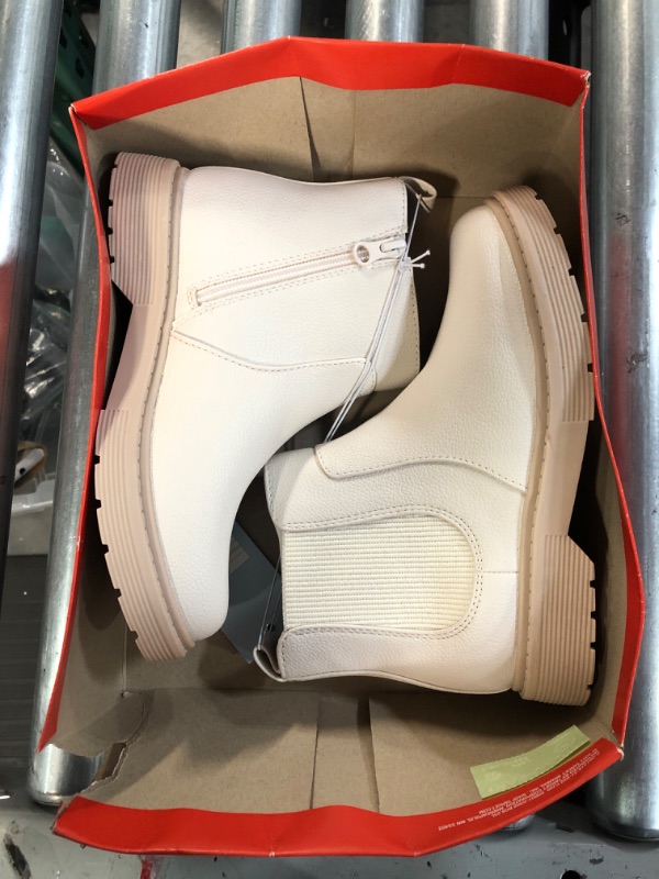 Photo 2 of cat & jack toddlers zita boots ivory size 3