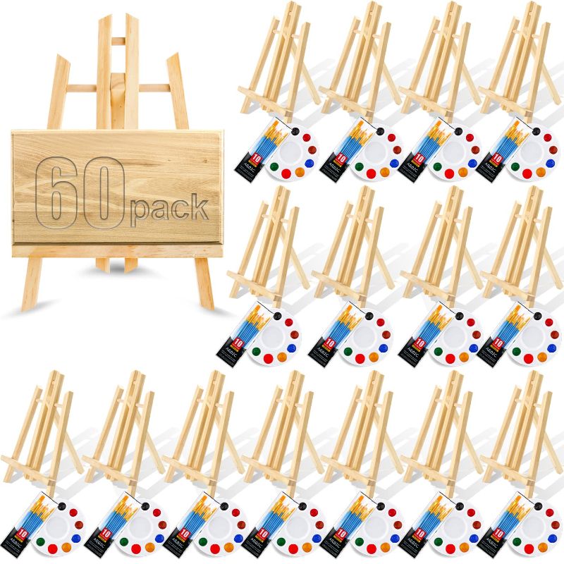 Photo 1 of 240 PCS Professional Painting Set with Easels, Brushes, Palettes