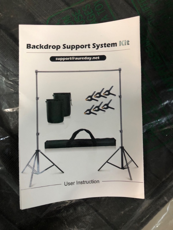 Photo 1 of **USED*** 
Aureday Backdrop Stand, 7x10Ft Adjustable Photo Backdrop Stand Kit 