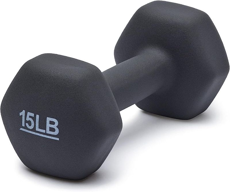 Photo 1 of ***SEE NOTES*** 
Amazon Basics Neoprene Workout Dumbbell Grey 15-Pound, Set of 2 Weight Set