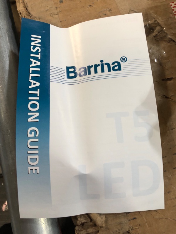 Photo 3 of (6 Pack) Barrina LED T5 Integrated Single Fixture, 4FT, 2200lm, 6500K (Super Bright White)