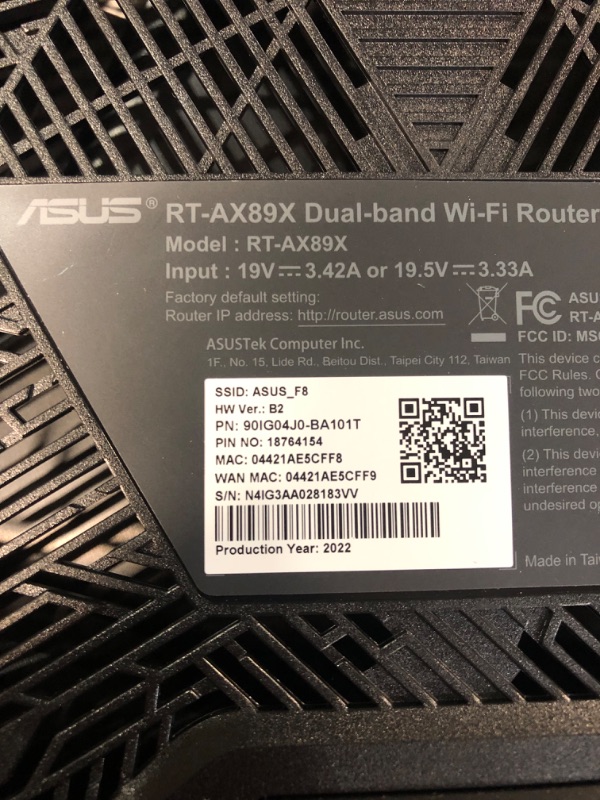 Photo 8 of ASUS AX6000 WiFi 6 Gaming Router (RT-AX89X) -