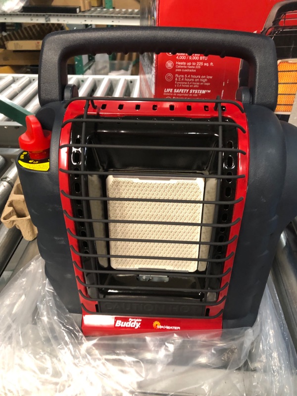 Photo 1 of **SEE NOTES**
Mr. Heater F232000 MH9BX Buddy 4,000-9,000-BTU Indoor-Safe Portable Propane Radiant Heater, Red-Black
