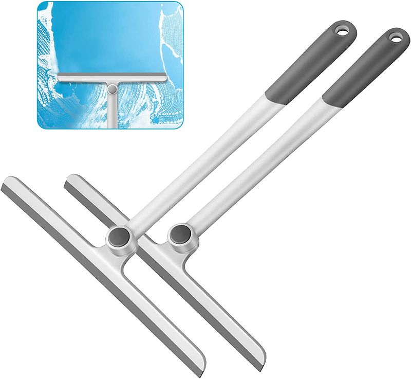 Photo 1 of **SEE NOTES**
Shower Squeegee for Shower Doors, Shower Squeegee for Glass Doors, Bathroom, Mirrors, Windows Cars and Tile Walls, Silicone Handle Shower Squeegee 12 Inch ?Grey,1 Pack?
