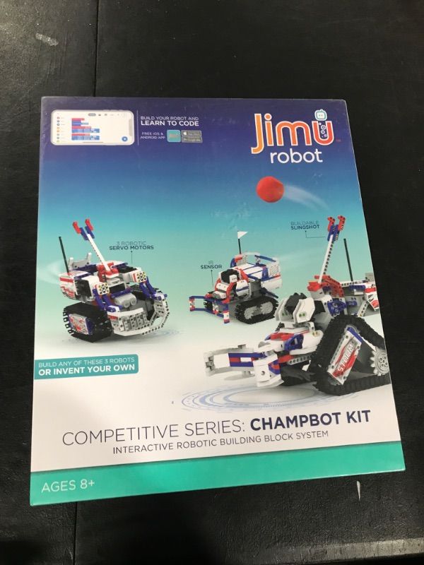 Photo 2 of UBTECH JIMU Robot Competitive Series: Champbot Kit/ App-Enabled Building & Coding STEM Robot Kit (522 Pcs) from Robotics , Blue