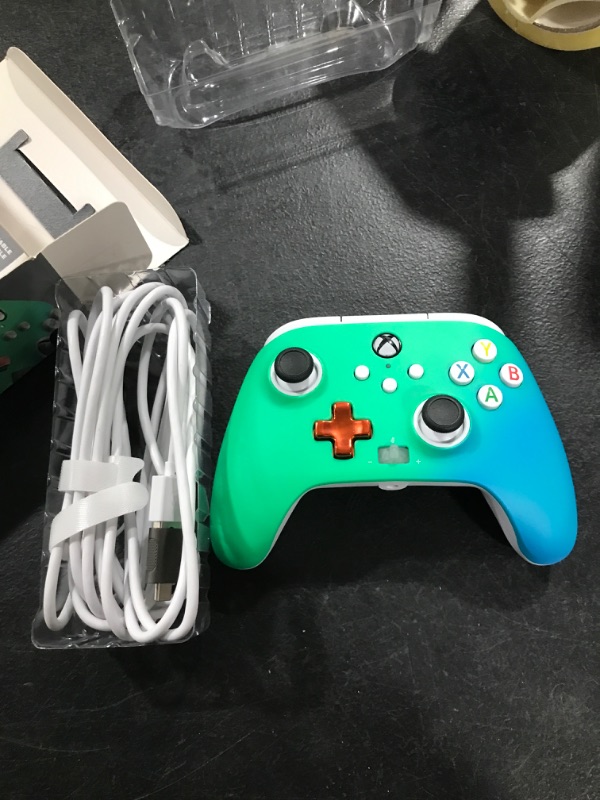 Photo 2 of PowerA Enhanced - Seafoam Fade, Gamepad, Wired Video Game Controller, Gaming Controller, Xbox Series X|S, Xbox One 