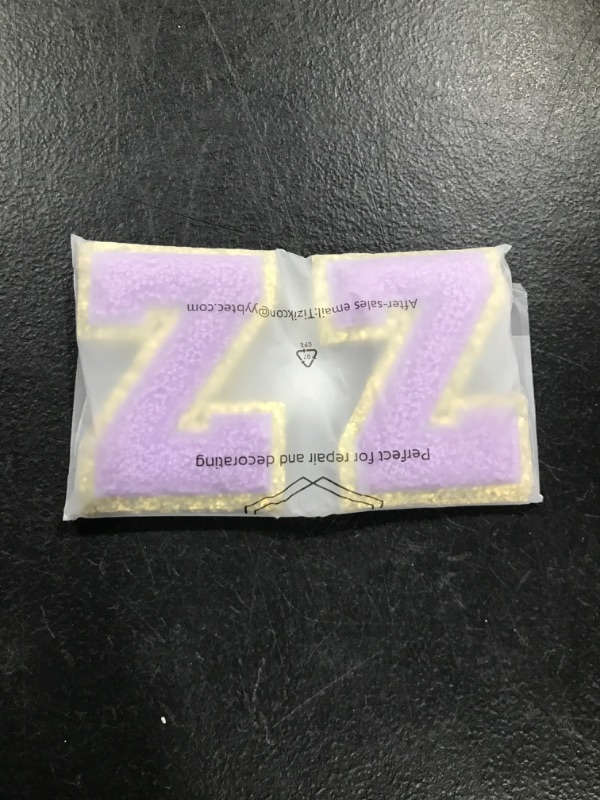 Photo 2 of 6Pcs Lavender Purple English Letter Z, Alphabet Glitters Patch Sweater EmbroidePurple Sew On/Iron On Patch Applique for Clothes, Hat, Bags, DIY Accessories Z Lavender Purple