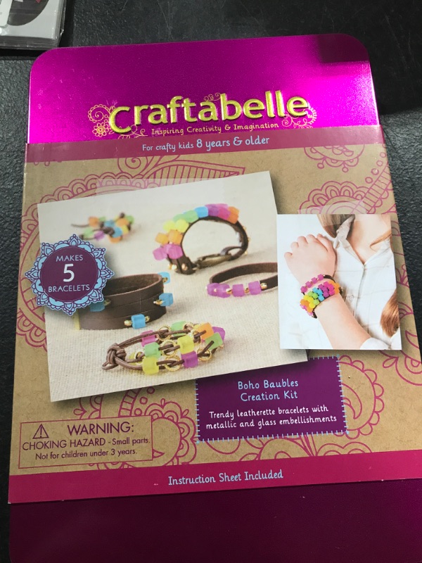 Photo 2 of Craftabelle – Boho Baubles Creation Kit – Bracelet Making Kit – 101pc Jewelry Set with Beads – DIY Jewelry Kits for Kids Aged 8 Years +