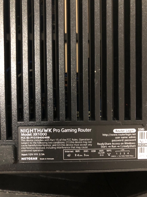 Photo 3 of NETGEAR Nighthawk Pro Gaming WiFi 6 Router (XR1000) 6-Stream AX5400 Wireless Speed (up to 5.4Gbps) | DumaOS 3.0 Optimizes Lag-Free Server Connections | 4 x 1G Ethernet and 1 x 3.0 USB Ports