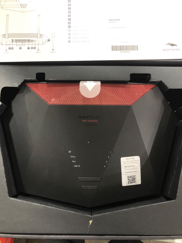 Photo 2 of NETGEAR Nighthawk Pro Gaming WiFi 6 Router (XR1000) 6-Stream AX5400 Wireless Speed (up to 5.4Gbps) | DumaOS 3.0 Optimizes Lag-Free Server Connections | 4 x 1G Ethernet and 1 x 3.0 USB Ports