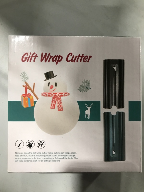 Photo 2 of 2Pack Wrapping Paper Cutter, Gift Wrap Cutter, Christmas Wrapping Paper Cutter Tool Tube,Portable Sliding Wrapping Paper Roll Cutter Tool Gift Packaging for Christmas Xmas (Large)