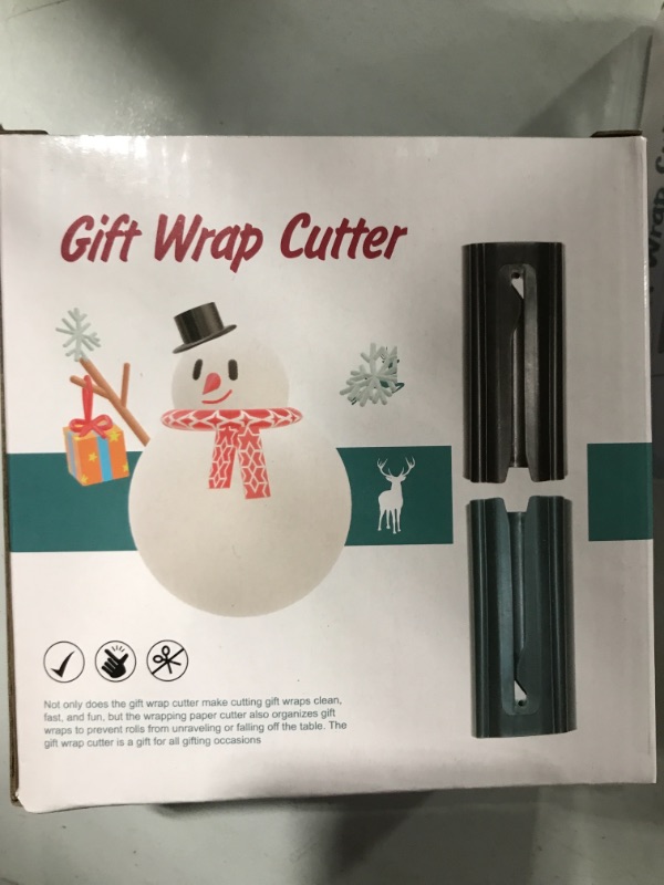 Photo 2 of 2Pack Wrapping Paper Cutter, Gift Wrap Cutter, Christmas Wrapping Paper Cutter Tool Tube,Portable Sliding Wrapping Paper Roll Cutter Tool Gift Packaging for Christmas Xmas (Large)