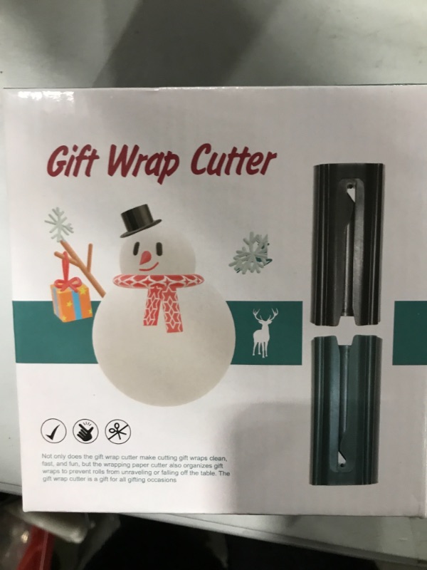 Photo 2 of 2Pack Wrapping Paper Cutter, Gift Wrap Cutter, Christmas Wrapping Paper Cutter Tool Tube,Portable Sliding Wrapping Paper Roll Cutter Tool Gift Packaging for Christmas Xmas (Large)